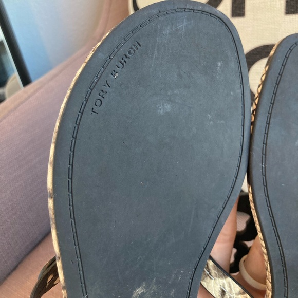 Tory Burch Miller Snakeskin Sandals 9.5 - Picture 8 of 9